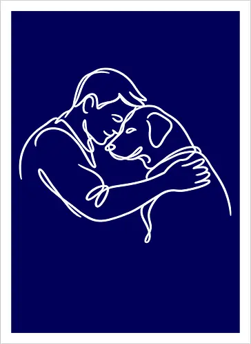 DogAndMan WhiteLines