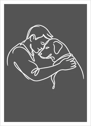 DogAndMan WhiteLines