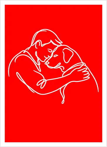 DogAndMan WhiteLines