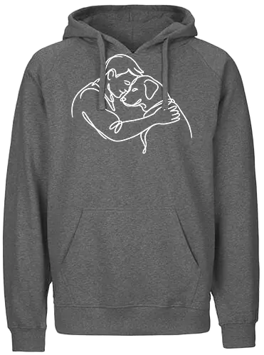 DogAndMan WhiteLines - Simlow, Twitch, Streamer, Katze, Chaos, Liebe, Herz - Fairtrade Hoodie