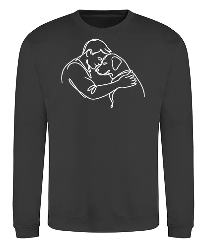 DogAndMan WhiteLines - Simlow, Twitch, Streamer, Katze, Chaos, Liebe, Herz - Sweatshirt