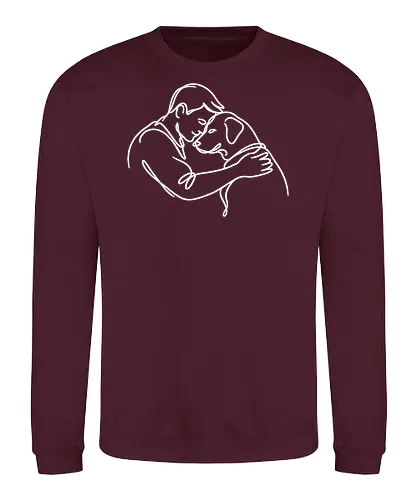 DogAndMan WhiteLines - Simlow, Twitch, Streamer, Katze, Chaos, Liebe, Herz - Sweatshirt