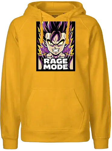 Rage Mode - combat anime merch, rage mode shirt, super warrior t-shirt, anime transformation graphic tee, purple energy aura apparel, shonen hero design, martial arts anime clothing, retro anime streetwear, power up graphic shirt, spiky hair warrior top, electric yellow anime art, beast mode t-shirt, legendary fighter apparel, japanese pop culture clothing, aggressive anime style, training gear for geeks, classic anime fan gift, high-intensity graphic tee, warrior spirit shirt - Fairtrade Hoodie