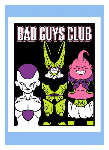 Bad Guys Club Retro Anime Villains Graphic