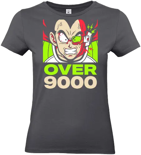 Over 9000 - vintage anime style top, power level scouter gear, galactic warrior apparel, over 9000 shirt, power level t-shirt, saiyan prince graphic tee, shattered scouter apparel, retro anime battle design, shonen jump nostalgia clothing, electric green anime top, its over 9000 shirt, vegeta inspired merch, training to go super t-shirt, japanese pop culture streetwear, scouter breaking art, high intensity anime graphic, gym motivation anime shirt, iconic anime meme clothing, legendary warrior t-shirt - Standard T-Shirt (Women)