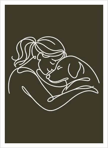 DogandWoman WhiteBack