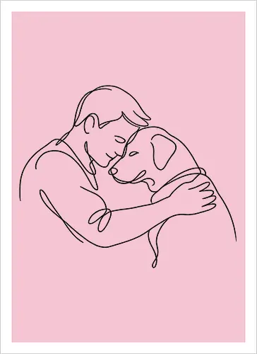 DogAndMan BlackLinesBack