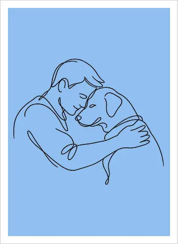 DogAndMan BlackLinesBack