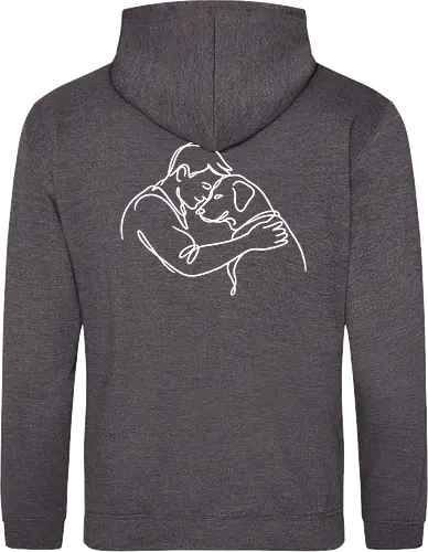 DogAndMan WhiteLinesBack