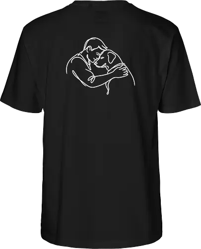 DogAndMan WhiteLinesBack