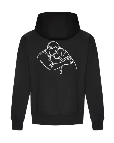 DogAndMan WhiteLinesBack