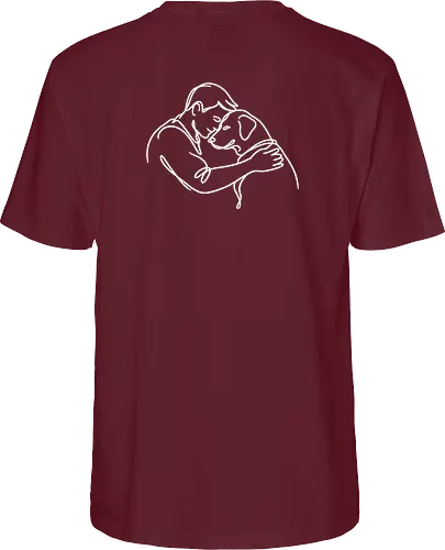 DogAndMan WhiteLinesBack