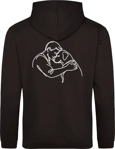 DogAndMan WhiteLinesBack