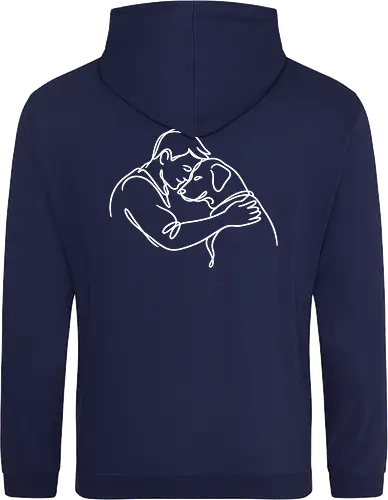 DogAndMan WhiteLinesBack