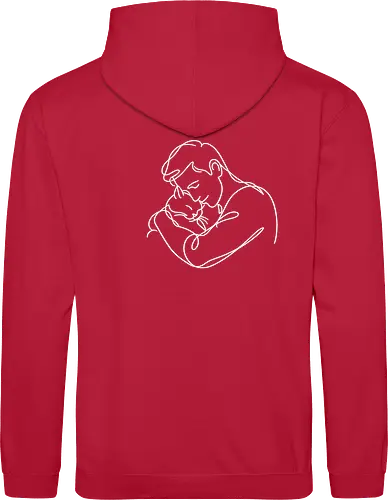 ManAndCat WhiteLinesBack