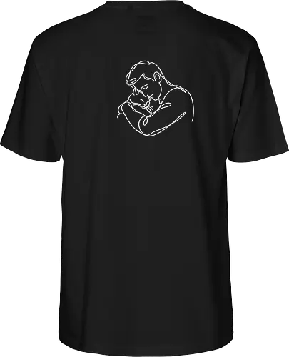 ManAndCat WhiteLinesBack