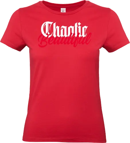 Chaotic Beautiful - Quote, Chaotic, Beautiful, Rpg, D20, Dungeon, Fantasy, Character, Alignment, Gothic - Standard T-Shirt (Women)