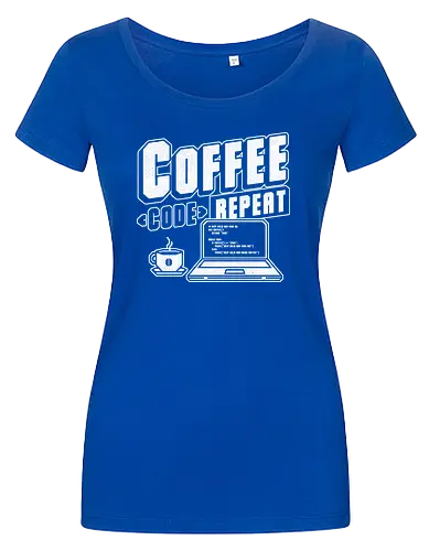 Coffee Code Repeat  - laptop, notebook, math, Coffee, Code, Repeat, meme, internet, STEM, STEAM, programming, coding, science, technology, engineering, mathematics, computer - Women T-Shirt