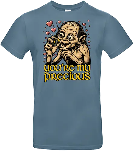 Love is Precious - Valentine's Day, Valentine, Valentines Day, Valentines, Heart, Love, Romance, Romantic, Movie, Classic Movie, Book, Books, Adventure, Fantasy, Medieval, Vintage, Retro, Retro Vintage, Magic, Magical Creatures, Magical, Gold, Golden, Ring, Precious - Standard T-Shirt