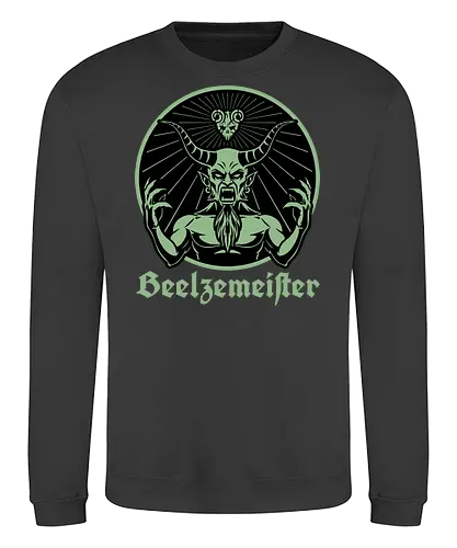 Devil Pick Music Drink - Classic Movie, Comedy, Drinks, Drink, Drinking, Labels. Label, Jagermeister, Gothic, Devil, Demon, Movie, Black Comedy, Dark Comedy, Musical, Rock N Roll, Rock, Rock And Roll, Music, Beelzebub, Guitarist, Guitar - Sweatshirt