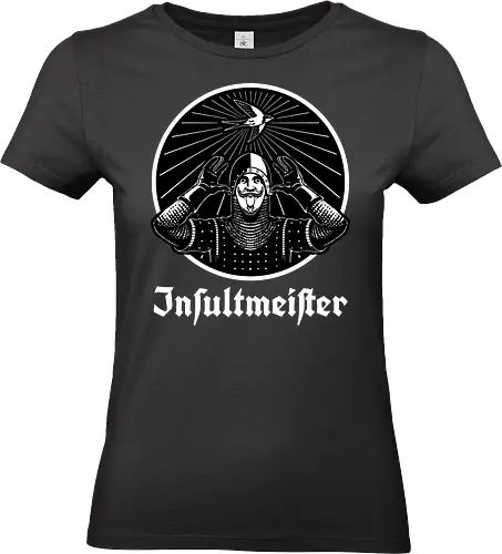Insult Knight Movie Drink - Drinks, Drink, Drinking, Labels. Label, Jagermeister, Gothic, Classic Movie, Movie, Old Movies, Movies, Black Comedy, Comedy, British, Humor, Funny, Joke, Gag, King Arthur, Knight, Swallow, Holy Grail - Standard T-Shirt (Women)