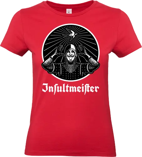 Insult Knight Movie Drink - Drinks, Drink, Drinking, Labels. Label, Jagermeister, Gothic, Classic Movie, Movie, Old Movies, Movies, Black Comedy, Comedy, British, Humor, Funny, Joke, Gag, King Arthur, Knight, Swallow, Holy Grail - Standard T-Shirt (Women)