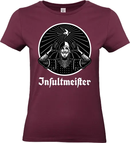 Insult Knight Movie Drink - Drinks, Drink, Drinking, Labels. Label, Jagermeister, Gothic, Classic Movie, Movie, Old Movies, Movies, Black Comedy, Comedy, British, Humor, Funny, Joke, Gag, King Arthur, Knight, Swallow, Holy Grail - Standard T-Shirt (Women)