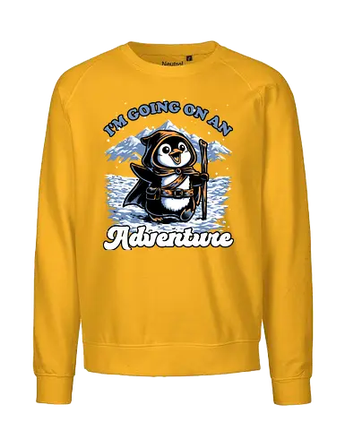 Penguin Adventure Meme - Penguin, Penguin Lover, The Penguin, Silly Penguin, Adventure, Adventures, Journey, Memes, Meme, Internet, Cute, Cute Animals, Animal, Pet, Fantasy, Rpg, Dungeon Master, Dungeon, Dungeons, Pen and Paper, D20, Snow, Snowy, Rocky Mountain, Mountain, Mountains, Movie Quote, Quote - Fairtrade Sweatshirt