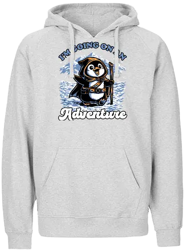 Penguin Adventure Meme - Penguin, Penguin Lover, The Penguin, Silly Penguin, Adventure, Adventures, Journey, Memes, Meme, Internet, Cute, Cute Animals, Animal, Pet, Fantasy, Rpg, Dungeon Master, Dungeon, Dungeons, Pen and Paper, D20, Snow, Snowy, Rocky Mountain, Mountain, Mountains, Movie Quote, Quote - Fairtrade Hoodie