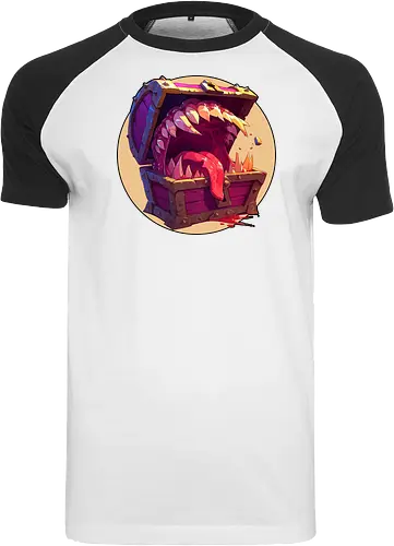 The Mimic - dungeon master, dungeons, dragons, mimic, monster manual, Pen and Paper, fantasy rpg, pathfinder rpg, critical hit, critical role, vecna, fire ball, ravenloft - Raglan T-Shirt