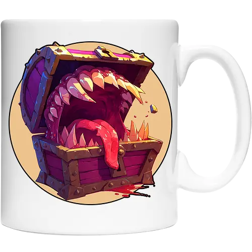 The Mimic - dungeon master, dungeons, dragons, mimic, monster manual, Pen and Paper, fantasy rpg, pathfinder rpg, critical hit, critical role, vecna, fire ball, ravenloft - Cup