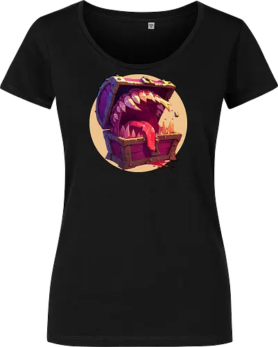 The Mimic - dungeon master, dungeons, dragons, mimic, monster manual, Pen and Paper, fantasy rpg, pathfinder rpg, critical hit, critical role, vecna, fire ball, ravenloft - Women T-Shirt