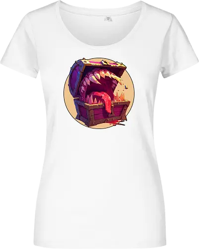 The Mimic - dungeon master, dungeons, dragons, mimic, monster manual, Pen and Paper, fantasy rpg, pathfinder rpg, critical hit, critical role, vecna, fire ball, ravenloft - Women T-Shirt