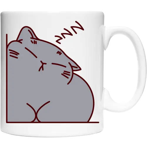 Graue Katze schläft