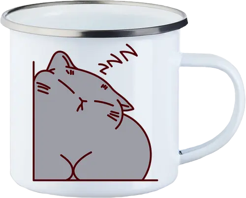 Graue Katze schläft