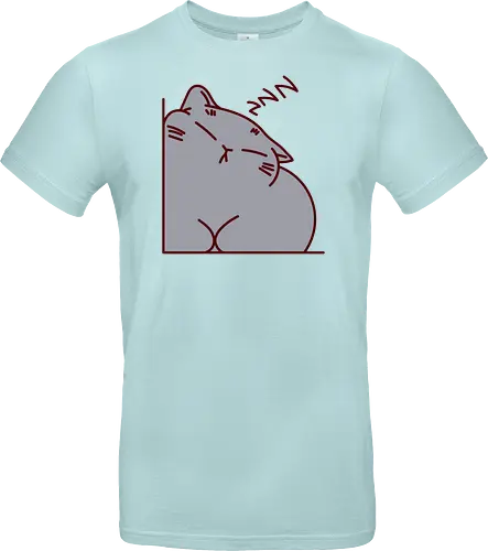 Graue Katze schläft