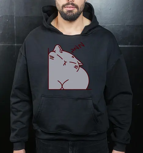 Graue Katze schläft