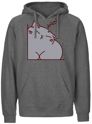Graue Katze schläft - Grau, Niedliche Katzen, Ecke, Zzzz, Zzz, Katze, Kätzchen, Schlafen, Niedlich, Groß, Bitte nicht stören, Flauschig - Fairtrade Hoodie