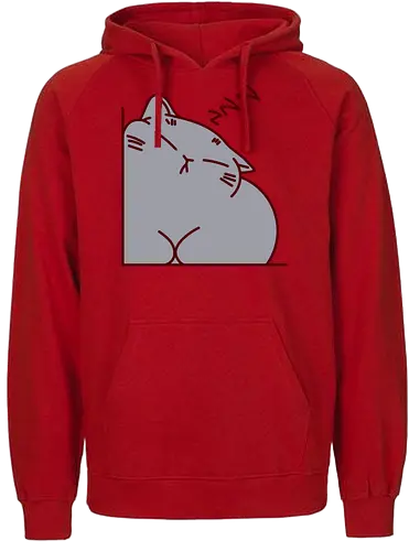 Graue Katze schläft - Grau, Niedliche Katzen, Ecke, Zzzz, Zzz, Katze, Kätzchen, Schlafen, Niedlich, Groß, Bitte nicht stören, Flauschig - Fairtrade Hoodie