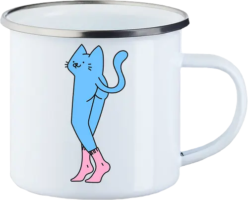 Verrückte blaue Katze mit langen Beinen