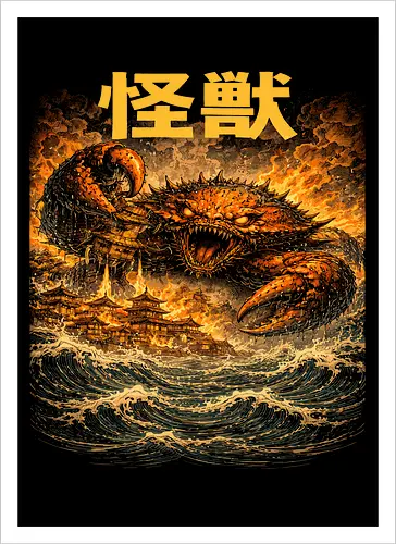 Japanischer Meeresdrache Kaiju Art