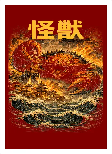 Japanischer Meeresdrache Kaiju Art