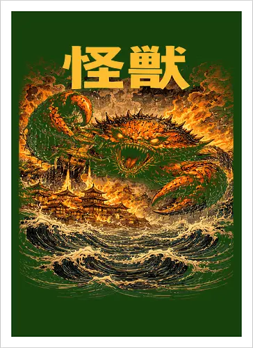 Japanischer Meeresdrache Kaiju Art