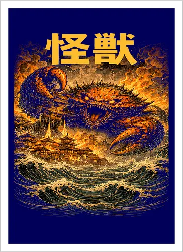 Japanischer Meeresdrache Kaiju Art