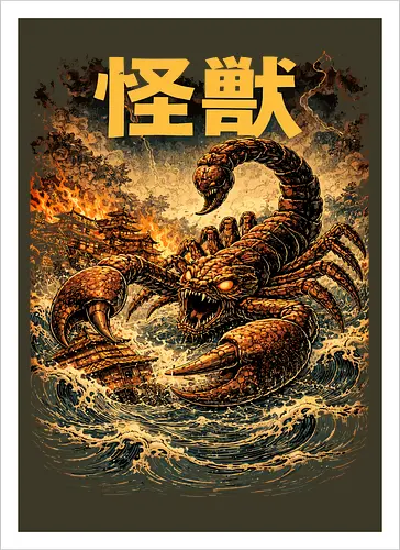 Gigantischer Skorpion Kaiju Monster