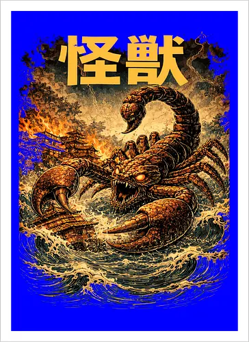 Gigantischer Skorpion Kaiju Monster