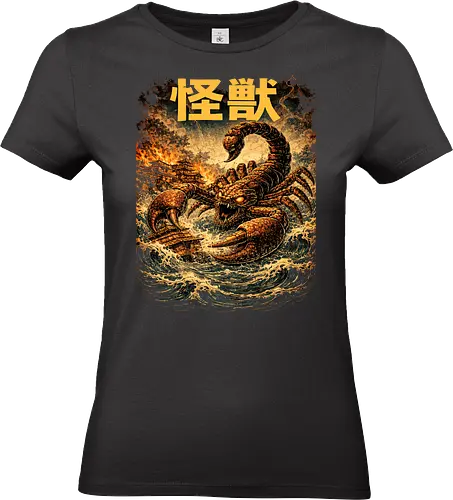 Gigantischer Skorpion Kaiju Monster - Kaiju Monster, Riesiger Skorpion, Japan Fantasy, Monster Illustration, Dark Art, Geek Art, Japan Mythologie, Anime Monster, Fantasy Poster, Kreaturen Design, Epic Monster, Asian Fantasy, Kaiju Art, Samurai Ästhetik, Dramatische Kunst - Standard T-Shirt (Women)