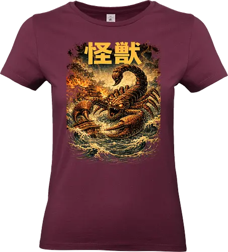 Gigantischer Skorpion Kaiju Monster - Kaiju Monster, Riesiger Skorpion, Japan Fantasy, Monster Illustration, Dark Art, Geek Art, Japan Mythologie, Anime Monster, Fantasy Poster, Kreaturen Design, Epic Monster, Asian Fantasy, Kaiju Art, Samurai Ästhetik, Dramatische Kunst - Standard T-Shirt (Women)