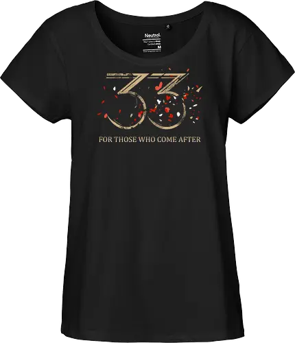 Clair Obscur Expedition 33 T-Shirt: Distressed Gold & Red Petal Gamer Tee