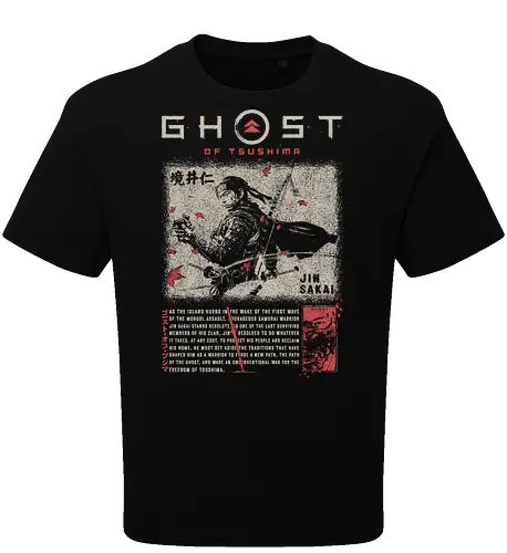 Ghost of Tsushima T-Shirt, Jin Sakai Samurai Design
